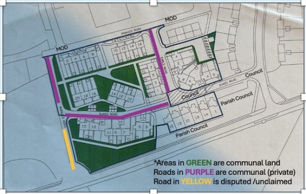 Map of Communal Grounds and Private Roads